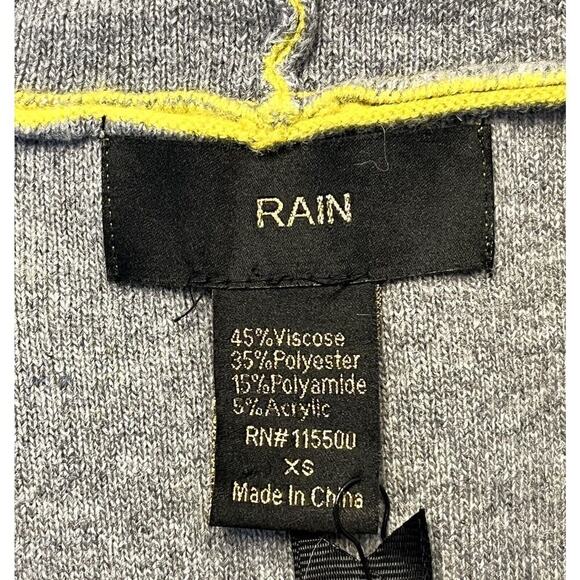 RAIN Open Front Hoodie Sleeveless Long Vest Cardigan Coat Women’s XS Pockets - Picture 7 of 9